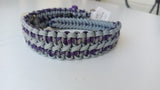 Purple/Silver with Gray Paracord Pet Collar