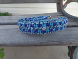 Beaded Winter Frost Paracord Dog Collar